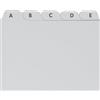 Brunnen 102377780, Schedario Registro A-Z, Plastica A7, 20 mm, Grigio