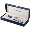 Waterman Expert penna a sfera | Laccatura blu e metallo | Cappuccio cesellato | Inchiostro blu | Confezione regalo