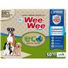 Four Paws Wee-Wee - Cuscinetti ecologici per Cani e Cuccioli per addestramento Domestico, Tecnologia a 6 Strati a Prova di perdite, Senza candeggina, Senza coloranti, Grandi, 56 cm x 58 cm (50 Pezzi)