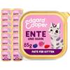 Edgard Cooper Edgard & Cooper Kitten - Cibo umido (anatra e pollo, 85 g x 16), senza cereali, pieno di carne fresca e ingredienti naturali, adatto per gatti sterilizzati e attivi, alto contenuto proteico