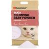 Flamingo Lettiera per gatti - Profumo Talco per bambini, 17 l per 20 settimane, grana fine, neutralizzano gli odori sgradevoli, morbide per le zampe, anche per i gattini