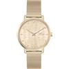 Lacoste Orologio Analogico al Quarzo da Donna Collezione CROCORIGIN con Cinturino in Maglia Metallica in Acciaio Inossidabile Color Oro Rosso - 2001287