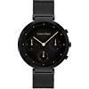 Calvin Klein Orologio Analogico Multifunzione al Quarzo da Donna Collezione MINIMALISTIC T-BAR con Cinturino in Maglia Metallica in Acciaio Inossidabile Nero - 25200288