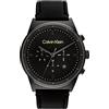 Calvin Klein Orologio analogico multifunzione al quarzo da uomo Collezine CK Impressive con cinturino in acciaio inossidabile o in pelle Nero (Black)