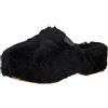 UGG Zoccolo di Zucchero Fuzz, Pantofole Donna, Nero, 43 EU