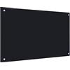 vidaXL Paraschizzi per Cucina Paraspruzzi Fornelli Resistente al Calore Pannello Splashback Parete Nero 80x50 cm in Vetro Temperato