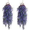 PANYI 2 Pezzi Viti di Plastica Piante Finte Piante Artificiali da Appendere Plastica Piante Artificiali Pendenti per La Decorazione di Pareti Interne Ed Esterne in Giardini Domestici (Viola)