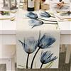 Avoik Mode Runner da Tavola Estivo, Primaverile Decorazioni Per Tovaglia Per Tavolo da Pranzo per Cucina, Tavolo da Pranzo, Decorazione per Interni ed Esterni, Vacanze, Soggiorno 33 x 180 cm (Blu)
