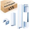 Ante bellum Siegenia SI Aubi A300: set di coperture per cerniere in PVC per finestre in plastica e porte in PVC, bianco (EK001, EK211, LK006, LK330) (10 set)