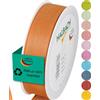 Halbach Seidenbänder Nastro per regali, larghezza 25 mm, lunghezza 25 m, prodotto in Germania, nastro regalo in diversi colori e larghezze, perfetto per confezionare e decorare, colore: cognac