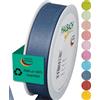 Halbach Seidenbänder Nastro per regali, larghezza 25 mm, lunghezza 25 m, prodotto in Germania, nastri regalo in diversi colori e larghezze, perfetto per confezionare e decorare, colore: blu jeans