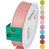 Halbach Seidenbänder Nastro per regali, larghezza 25 mm, lunghezza 25 m, prodotto in Germania, nastri regalo in diversi colori e larghezze, perfetto per confezionare e decorare, colore: rosa