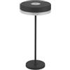 REV DISK - Lampada da tavolo per interni ed esterni, altezza 35 cm, 200 lm, 2 W, batteria 4000 mAh, IP54, colore: antracite