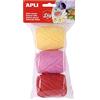 Apli 935974 Gomitoli Rafia Naturale, Confezione da 3 Pezzi