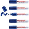 edding 4090 - Pennarello a gesso, 5 gessetti, punta a scalpello 4 - 15 mm, ampia penna a gesso per lavagna, cancellabile, per scrivere finestre, vetro, specchio, penna da lavagna con colori coprenti