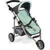 Bayer Chic 2000 - Passeggino per bambole, Lola, jogging, jogger, passeggino per bambole, colore: antracite, menta, 70 x 33 x 62 cm