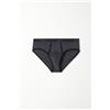 Tezenis Slip In Cotone Bordi A Contrasto Con Logo Uomo Grigio Scuro