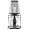 Kenwood Chopper CHP61.100WH, Potenza 500W, Ciotola da 0.5L, 2 velocità, Sistema a quattro lame, Anello antiscivolo per la stabilità del tritatutto, Lavabile in Lavastoviglie, Bianco e Silver