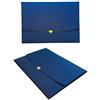 Joli Coon 3 buste per lettere, formato DIN A6, con cuore dorato, senza finestra, 15,4 x 11 cm, Blu scuro