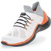 UYN City Running Black Sole, Sneaker Donna, White/Orange, 38 EU