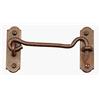 effedielle Gancio fermaporte antichizzato colore ruggine linea IL FORGIATO mm.120x65. Utile per la chiusura di porte e portoni in legno massello anticati. FA 768