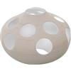 DRW Vaso da tavolo in ceramica con fori cerchi a righe grezzo 35x35x25 cm