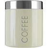 Premier Housewares 0508682 Barattolo per caffè, Coperchio in Acciaio Inox Satinato, Beige