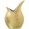 DRW Vaso da tavolo in ceramica in oro 10x26x35 cm
