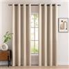 MIULEE Tende Oscuranti per Interni 2 Pezzi, Tenda Beige Moderna per Soggiorno, Tenda Oscurante Finestra Camera da Letto Salotto, Tende Termiche Isolanti per Interni con Anelli, 2x 140x280 CM