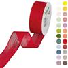 Halbach Seidenbänder Nastro regalo | larghezza 40 mm lunghezza 25 m | nastro prodotto in Germania | nastri regalo in varietà di colori e larghezze, perfetto per confezionare e decorare, colore: rosso