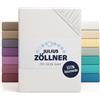 Julius Zöllner Lenzuolo con angoli elasticizzati in jersey per lettino, 100% jersey di cotone, certificato Oeko-Tex Standard 100, dimensioni: 60 x 120 cm/70 x 140 cm, 1 pezzo, bianco
