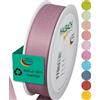 Halbach Seidenbänder Nastro per regali, larghezza 25 mm, lunghezza 25 m, prodotto in Germania, nastri regalo in diversi colori e larghezze, perfetti per confezionare e decorare, colore: bacca