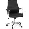 HJH Office Poltrona professionale TEWA Similpelle Nero