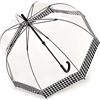 FULTON & DESIGN Fulton Ombrello con stampa con bordo pied de poule con gabbia per uccelli, multicolore, Taglia unica