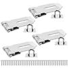 Bwintech 4 Pezzi Lucchetto Hasp Latch Serrature 3 Pollice (75mm) 304 In Acciaio Inox Serratura Hasp Latch Hasp per Porta Shed Gate Cabinet con Vite Nichel Spazzolato