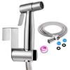 DWSSMYXSG Spruzzatore per bidet, spruzzatore per bidet per WC, kit di bidet in acciaio inox, per pannolini in panno per bambini, facile da installare, con tubo flessibile e gancio per doccia a molla da 1,5 m