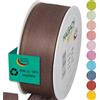 Halbach Seidenbänder Nastro per regali, larghezza 40 mm, lunghezza 25 m, prodotto in Germania, nastri regalo in diversi colori e larghezze, perfetto per confezionare e decorare, colore: marrone scuro