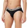 Emporio Armani Men's Underline Logo Brief Slip, Nero, M Uomo