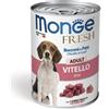 Monge Fresh Adult Patè 400 gr - Vitello - Confezione da 6 pezzi - Cibo Umido per Cani - 1° ORDINE? scegli lo sconto BZR5 / BZR20 + 200 punti fedeltà