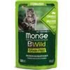Monge BWild Grain Free Sterilised Cat 85 gr - Cinghiale con ortaggi Cibo umido per gatti
