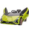 HOMCOM Macchina Elettrica Lamborghini per Bambini 12V con Telecomando,Fari e Musica,Velocità 3-8km/h, Età 3-5 Anni, 108x62x40cm, Verde|Aosom