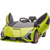 HOMCOM Macchina Elettrica Lamborghini per Bambini 12V con Telecomando,Fari e Musica,Velocità 3-8km/h, Età 3-5 Anni, 108x62x40cm, Verde