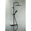 Vema Rubinetterie - Colonna doccia esterna a parete nero opaco Wellness V08232