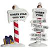 Lemax north pole signs, set of 2