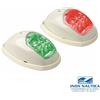 Inox Nautica COPPIA FANALI DI NAVIGAZIONE LUCE VERDE E ROSSA CORPO BIANCO 100x60xH36 mm BARCA