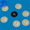 WOX ROSETTE ADESIVE NERA LUCIDE PORTACD per RIVISTE Conf.500pz - HUB.BLK.Lx500