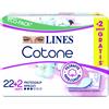 FATER SpA Lines Cotone Bio Salvaslip Ripiegati in Cotone Biologico 22+2 pz