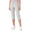 Champion Capri da Donna in Jersey per Tutti i Giorni in Cotone, Pantaloni della Tuta Corti con Coulisse, Pantaloni Capri, Toppa C, 45,7 cm, Granito mélange, XXL