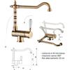 78F3582ANTPA Limmos Paini - Miscelatore monocomando sottofinestra lavello angolo canna antica pieghevole