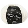 Creativ Filato di lana, L: 125 m, bianco sporco, Maxi, 100g
